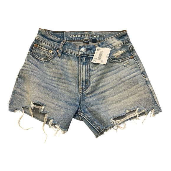American Eagle Strigid Mom Jean Shorts Sz 000 NEW - Picture 1 of 2